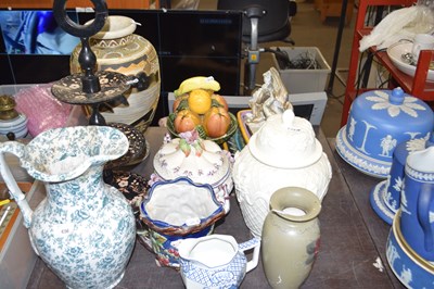 Lot 656 - Mixed Lot: Assorted ceramics and a three tier...