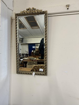 Lot 609 - Gilt framed wall mirror