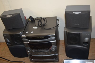 Lot 730 - An Akai stereo system and speakers