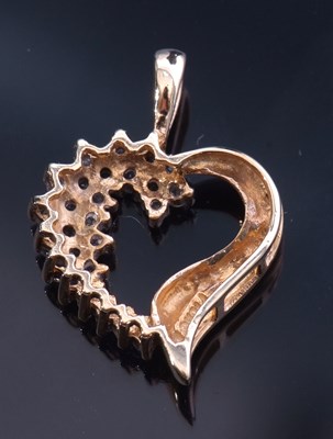 Lot 197 - Modern diamond set heart pendant of open work...