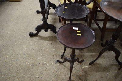 Lot 298 - A group of three small mahogany wine tables of...