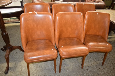 Lot 253 - A set of six retro mid Century dining chairs