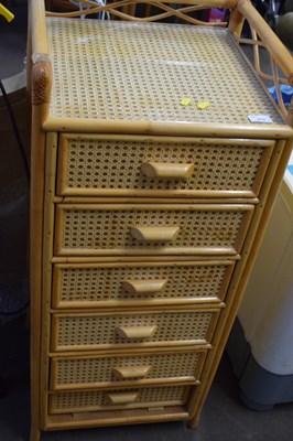 Lot 812 - Six bamboo and rattan chest of drawers