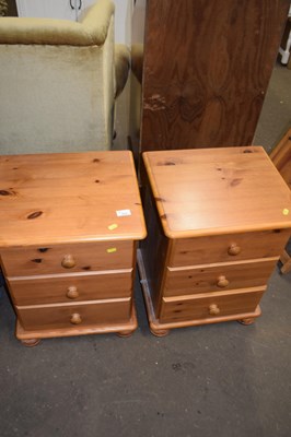 Lot 818 - Pair of pine bedside cupboards