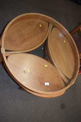 Lot 880 - Glass coffee table and three nesting tables