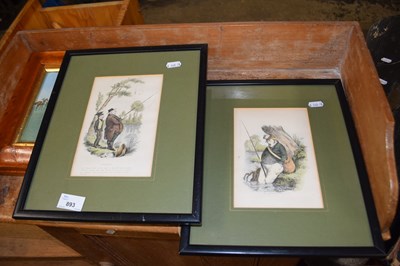 Lot 893 - Two comedic fishing prints