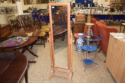 Lot 329 - Modern pine framed cheval mirror