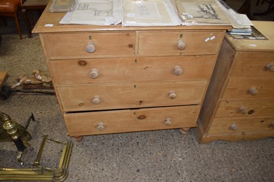 Lot 337 - Victorian pine chest of two short over three...