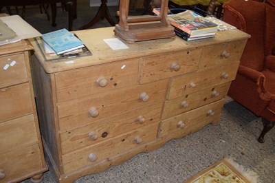 Lot 343 - 20th Century pine nine drawer sideboard