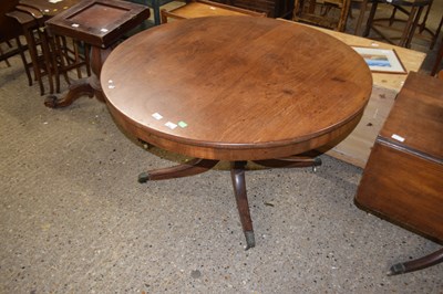 Lot 363 - A late Georgian mahogany pedestal dining table...