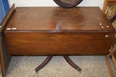 Lot 206 - A Georgian oak pedestal Pembroke table