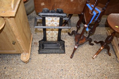 Lot 368 - Cast iron tile back stick stand