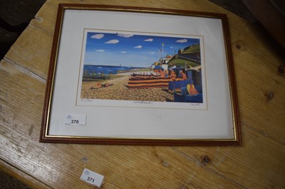 Lot 370 - Brian Lewis, Wind Breaks, coloured print,...