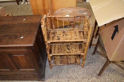 Lot 390 - Small Victorian bamboo folding shelf unit