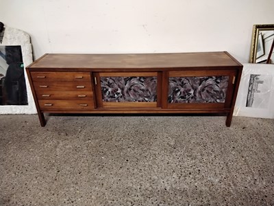 Lot 392 - Mid Century retro teak sideboard with four...