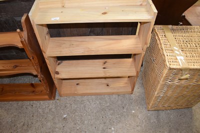 Lot 399 - Small pine open back bookshelf