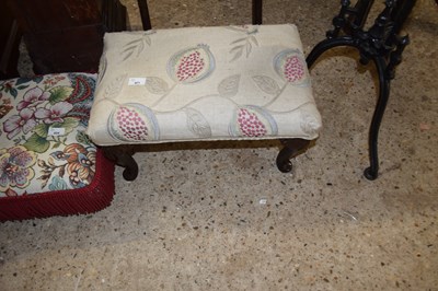 Lot 405 - Floral upholstered footstool