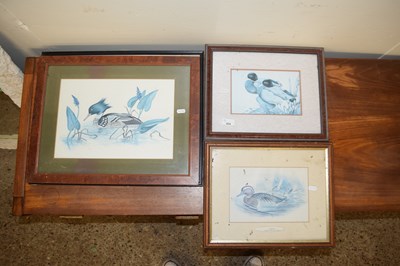 Lot 424 - A group of three prints of various water birds...