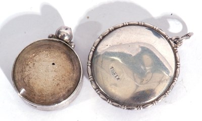 Lot 224 - Mixed Lot: Victorian 6d coin pendant, glazed...