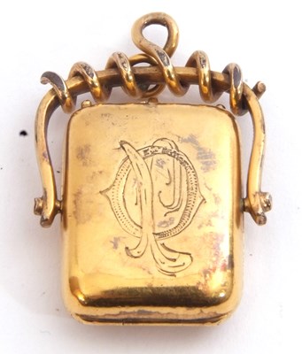 Lot 226 - Victorian gold plated swivel locket of...