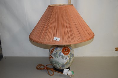 Lot 9 - A porcelain based table lamp