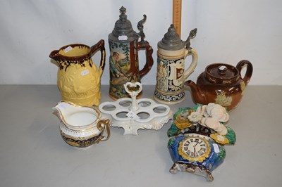 Lot 21 - Mixed Lot: Doulton teapot, German beer steins,...