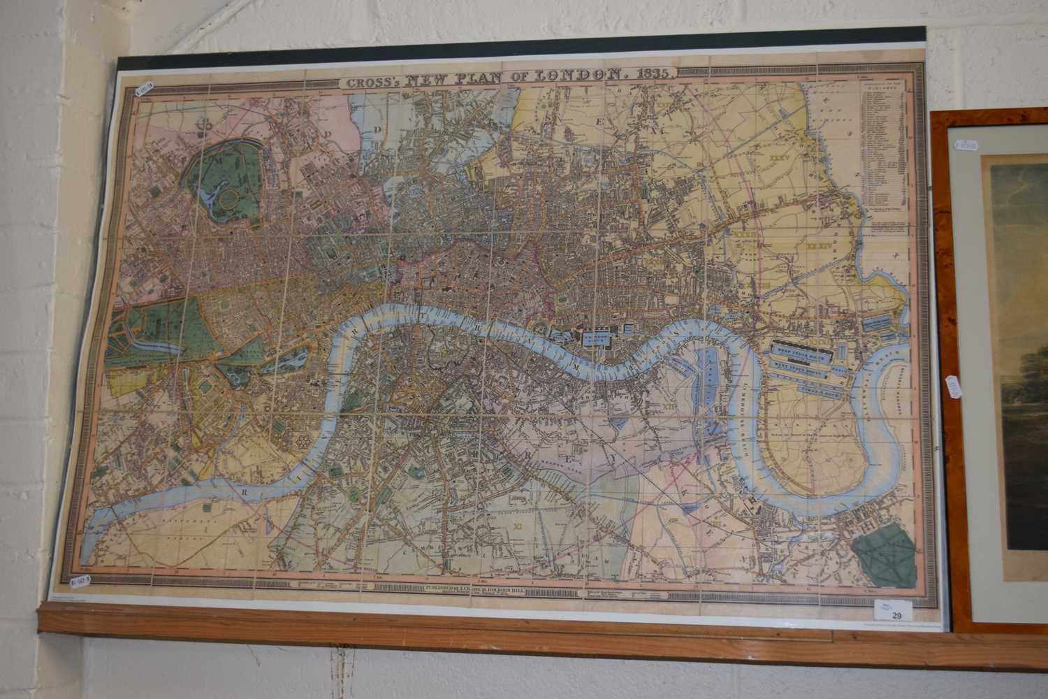 Lot 29 - A reproduction of Cross's new plan of London 1835