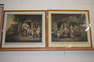 Lot 30 - After George Moorland two coloured prints...