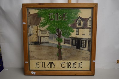 Lot 34 - A vintage painted double sided sign The Elm...