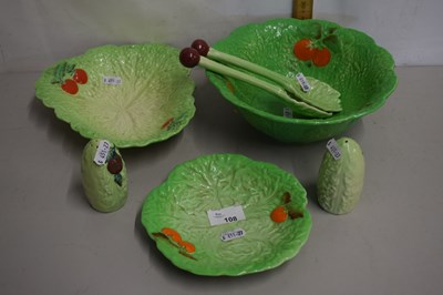 Lot 108 - Quantity of leaf formed dishes, bowls and...