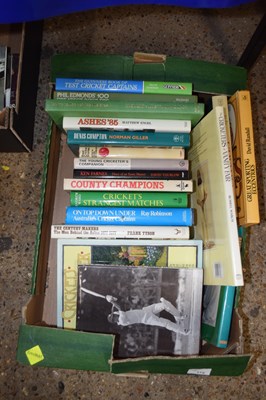 Lot 172 - One box of books cricket interest