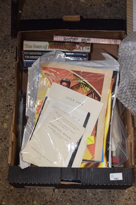 Lot 181 - One box of mixed books, programs etc