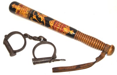 Lot 73 - Victorian wooden and handpainted police...