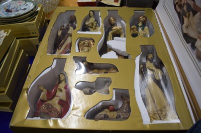 Lot 138 - A large boxed nativity set