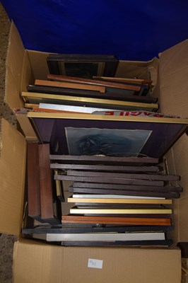 Lot 143 - Two boxes of assorted mixed pictures to...