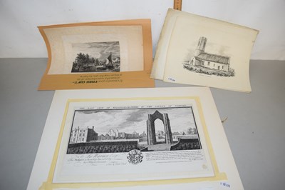 Lot 155 - Mixed Lot: Unframed prints of Norfolk Churches,...