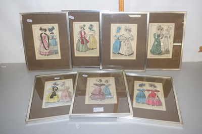 Lot 156 - Group of seven framed French fashion prints