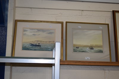 Lot 187 - Mick Bensley a pair of studies of boats,...