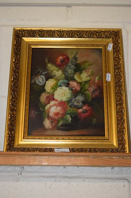 Lot 191 - Contemporary oil on board still life study of...