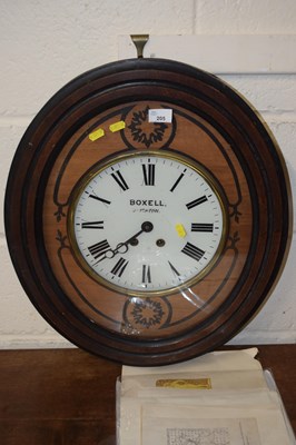 Lot 205 - Late 19th or early 20th Century wall clock the...