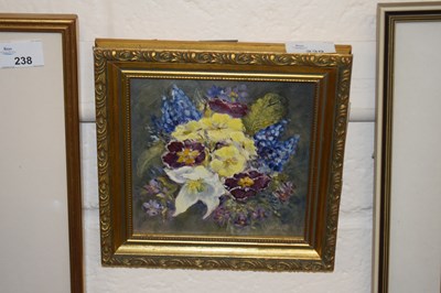 Lot 239 - Jill Ilett, study of flowers, oil on board