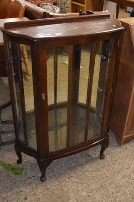 Lot 256 - Walnut veneered china display cabinet