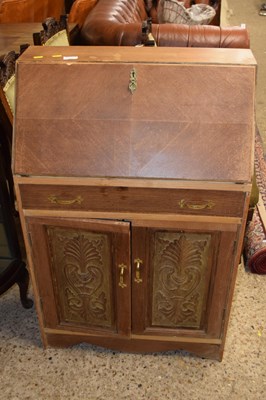 Lot 257 - Small oak veneered bureau