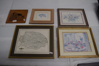 Lot 273 - Group of three framed prints and a further...