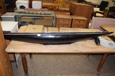 Lot 276 - A large pond yacht 190cm long