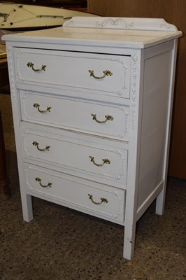 Lot 280 - A white painted four drawer bedroom chest