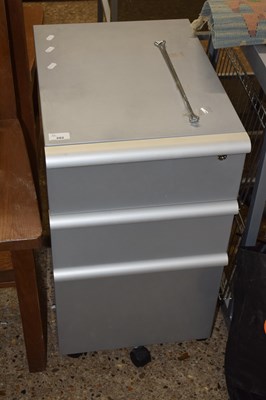 Lot 282 - Metal three drawer office chest