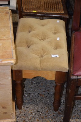 Lot 304 - A pine framed dressing table stool