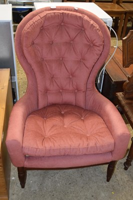 Lot 316 - A pink upholstered armchair