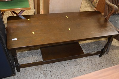 Lot 320 - A dark oak coffee table